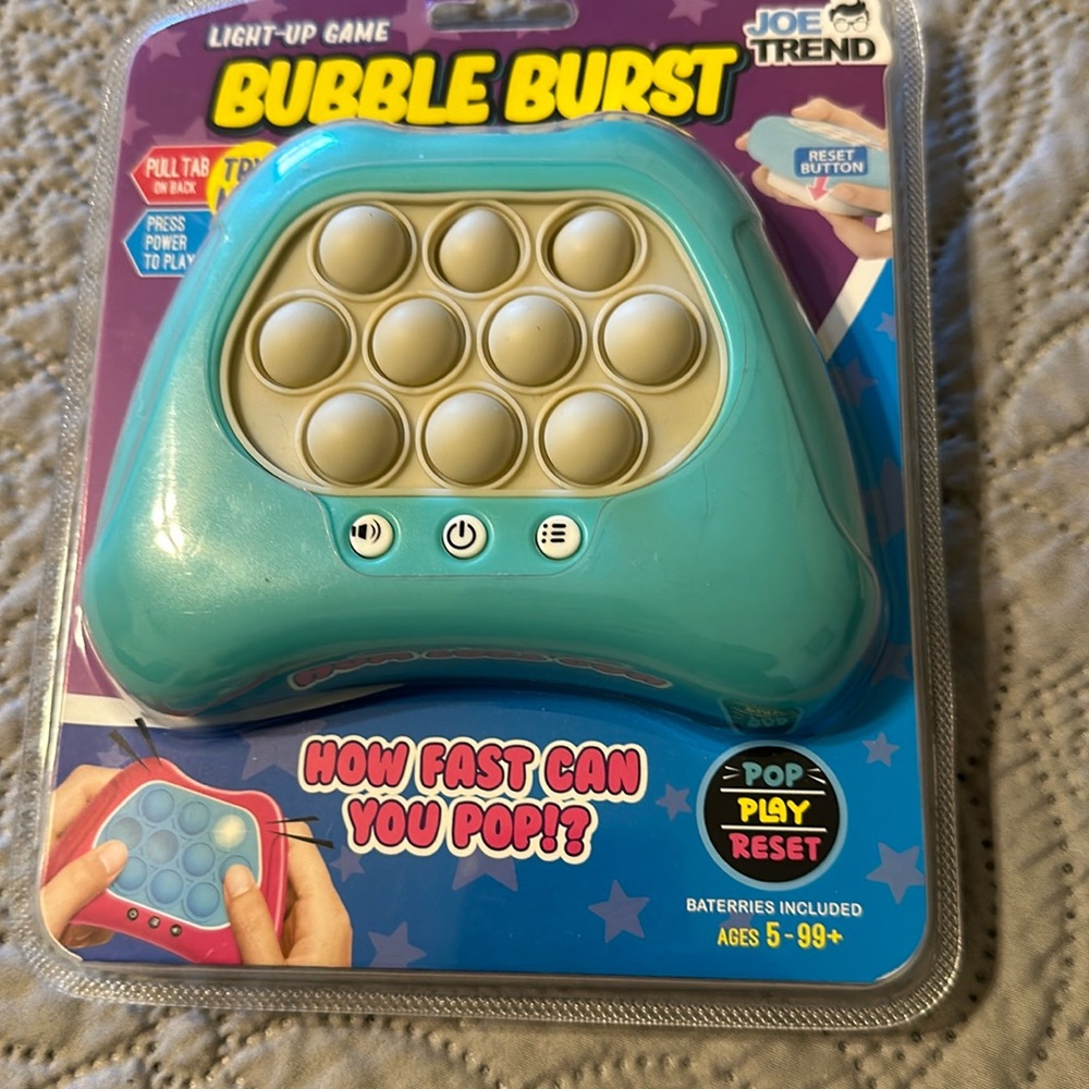 Bubble burst light up game NWT